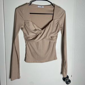 Fashionova long sleeve top (Tan)